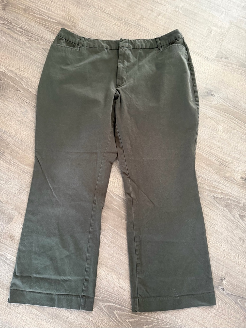 St. John's Bay Olive Green Women's Trousers Size 24